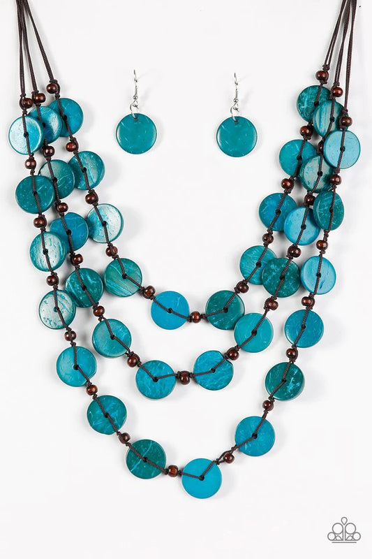 Paparazzi Necklace ~ Tiki Tango - Blue