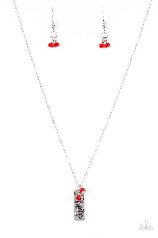 Paparazzi Necklace ~ Aspire - Red