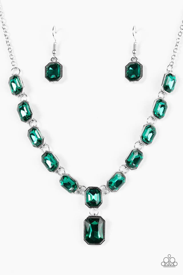 Paparazzi Necklace ~ The Right To Remain Sparkly - Green