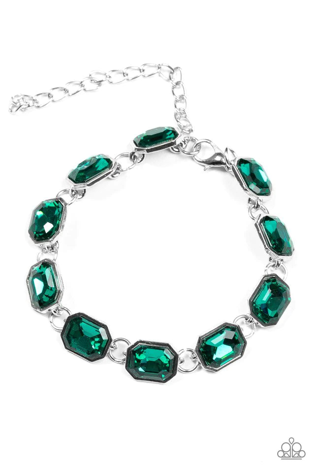 Paparazzi Bracelet ~ Deluxe Sparkle - Green