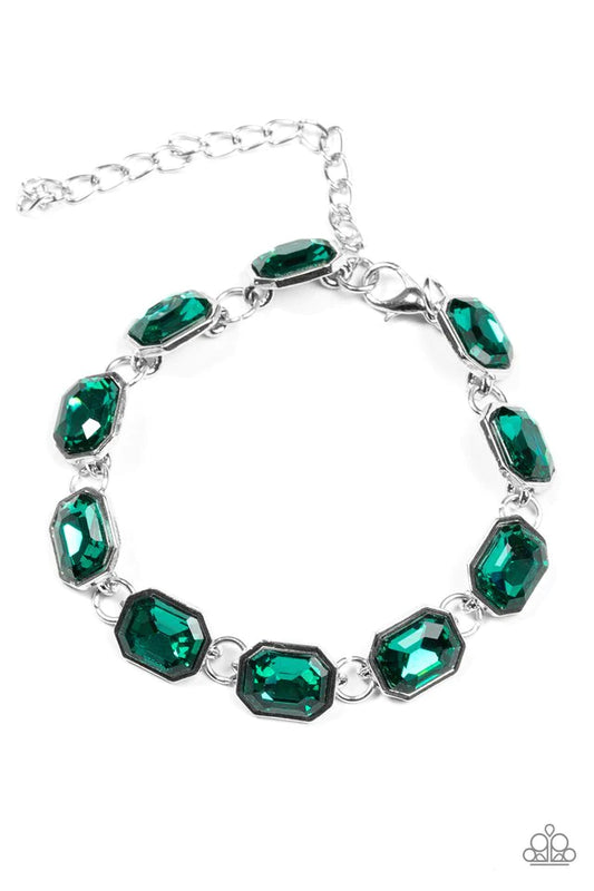 Pulsera Paparazzi ~ Deluxe Sparkle - Verde