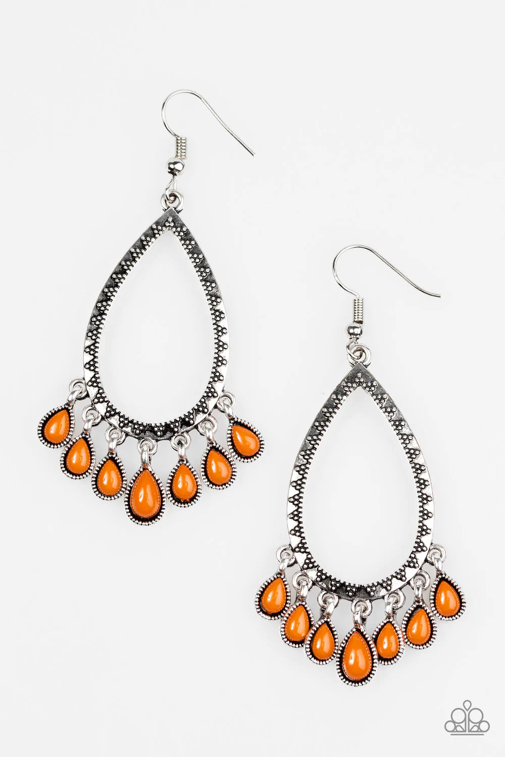 Paparazzi Earring ~ Radiant Bursts - Orange