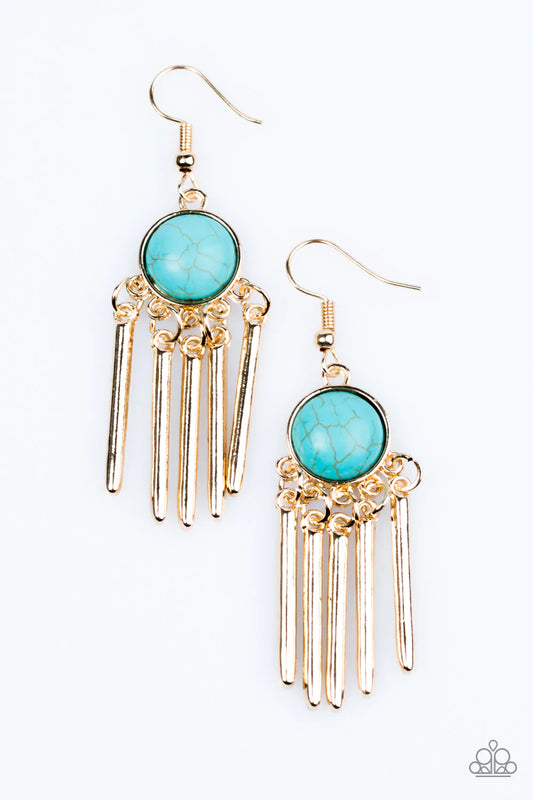 Paparazzi Earring ~ Western Melody - Gold