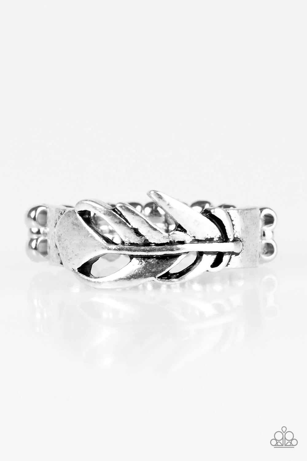 Paparazzi Ring ~ BRIGHT As A Feather - Silver