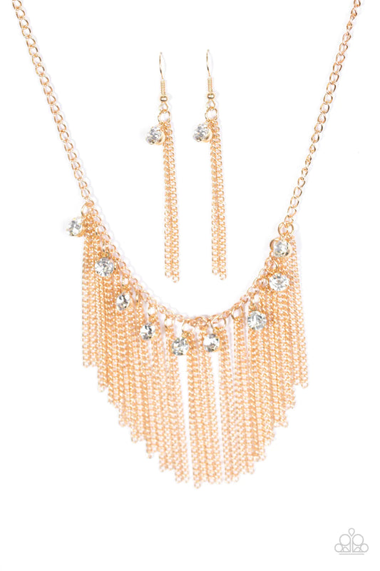 Paparazzi Necklace ~ In For The Long RUNWAY - Gold