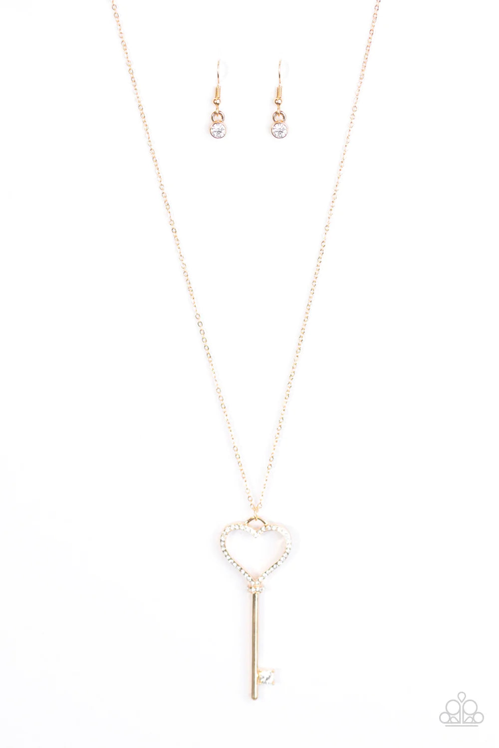 Paparazzi Necklace ~ Love Is Key - Gold