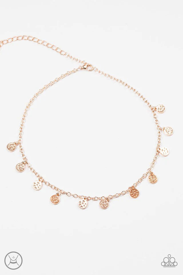 Collar Paparazzi ~ The FRINGE Zone - Oro rosa