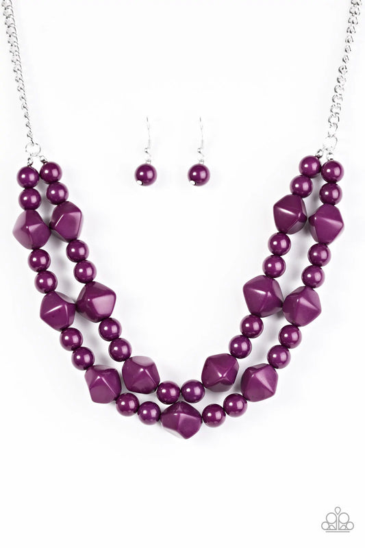 Paparazzi Necklace ~ Galapagos Glam - Purple