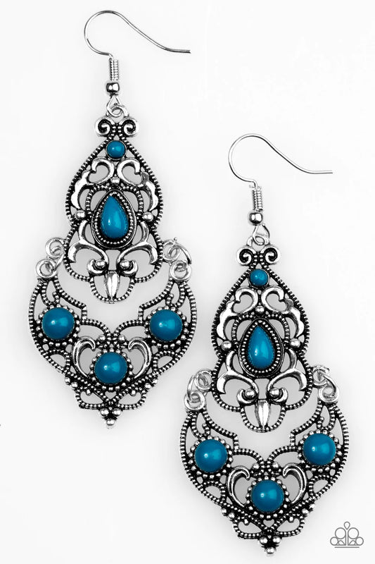 Paparazzi Earring ~ Jungle Runway - Blue