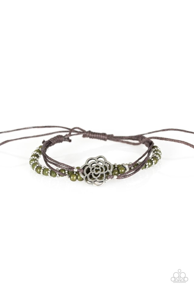 Pulsera Paparazzi ~ GROW All Out - Verde