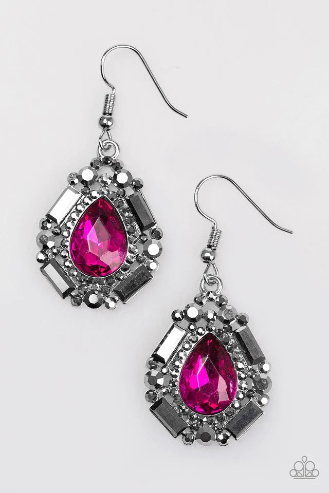 Paparazzi Earring ~ Movie Star Marvel - Pink