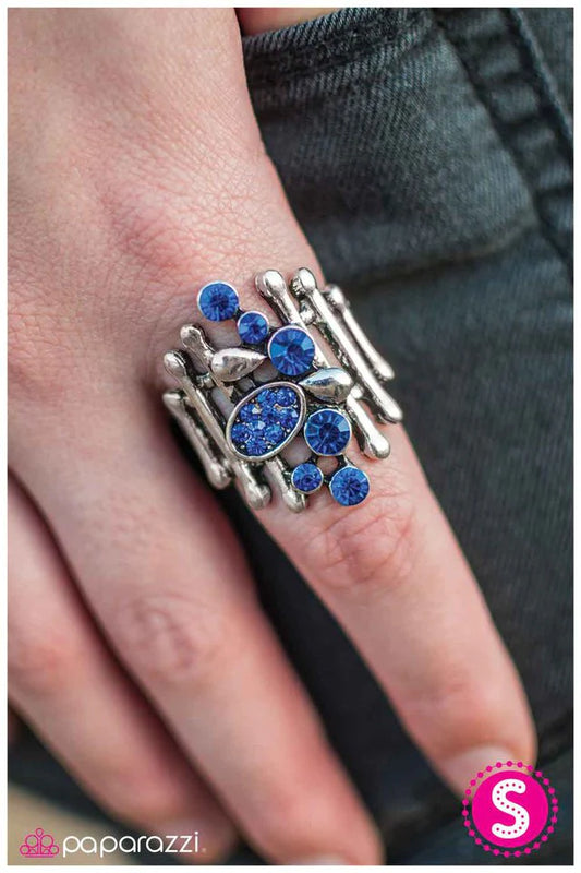 Paparazzi Ring ~ Organized Chaos - Blue