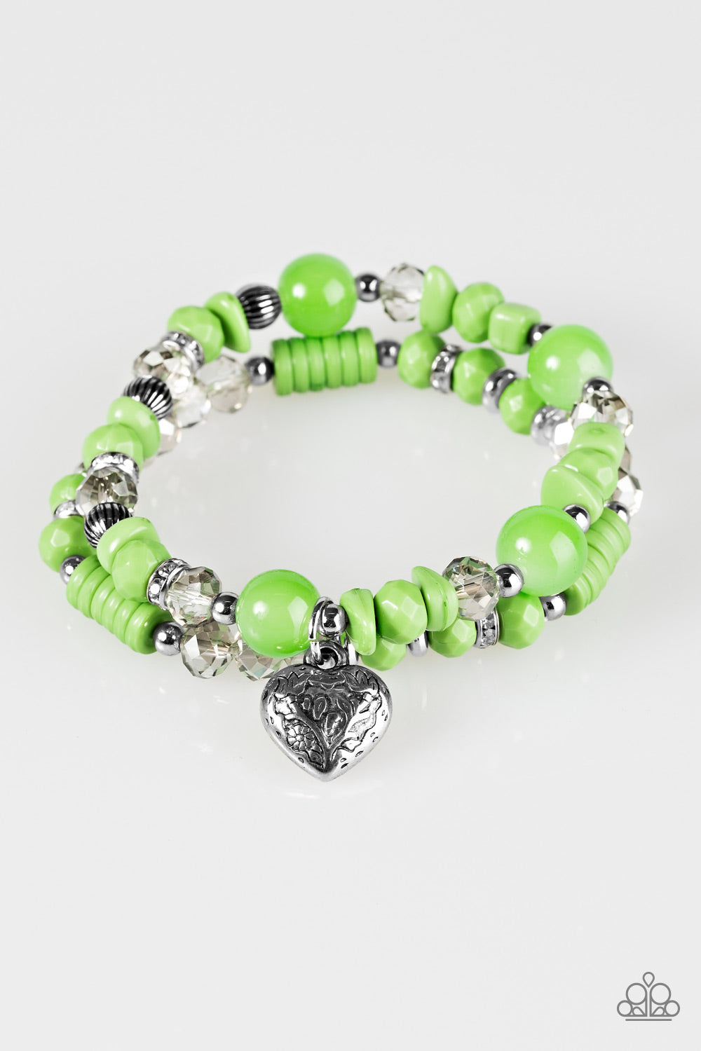 Pulsera Paparazzi ~ Escribiendo mi propia historia de amor - Verde