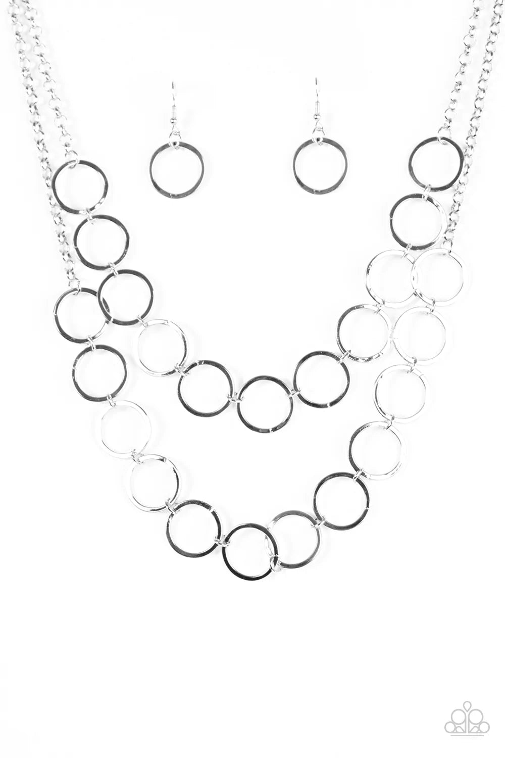 Paparazzi Necklace ~ BLING The Alarm - Silver