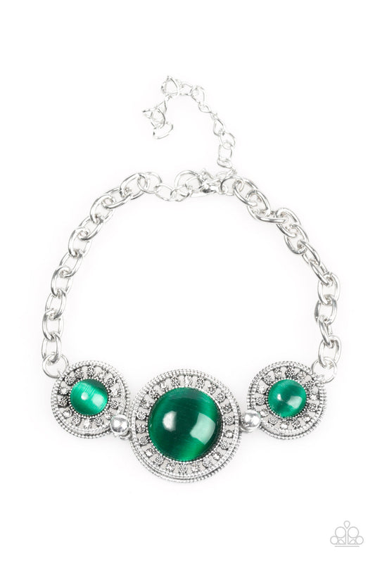 Pulsera Paparazzi ~ Llamada WHEEL - Verde