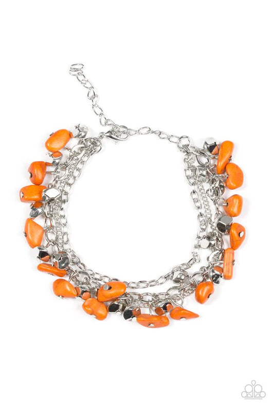 Paparazzi Bracelet ~ Colorful Cliffs - Orange