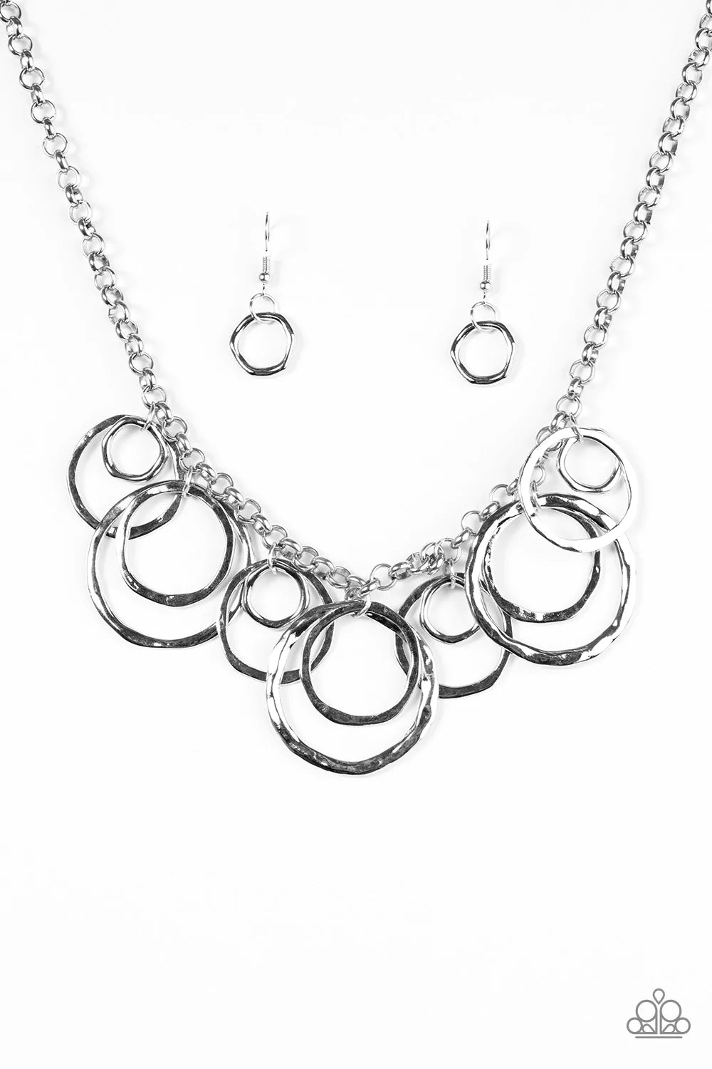 Paparazzi Necklace ~ Tour de FIERCE - Silver