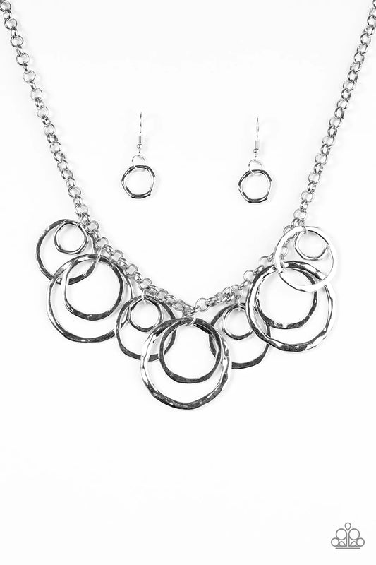 Paparazzi Necklace ~ Tour de FIERCE - Silver