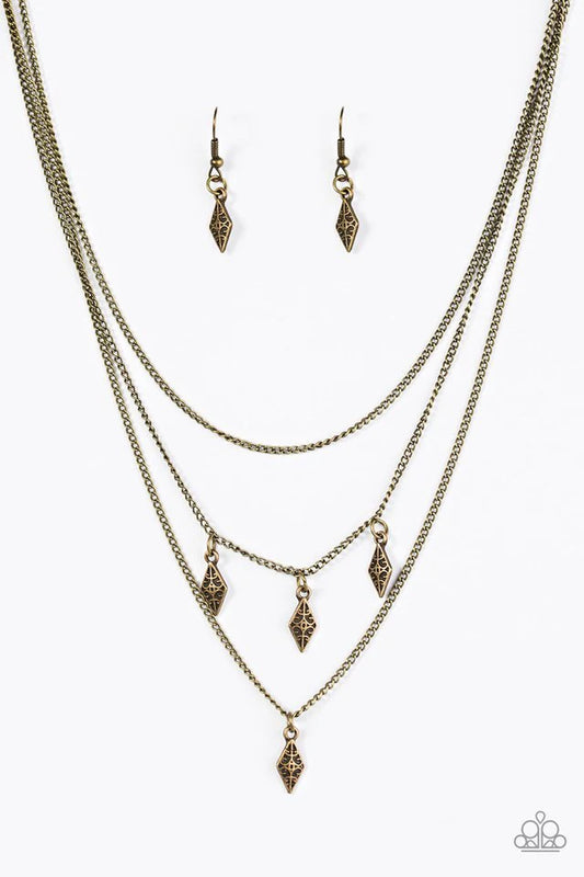 Paparazzi Necklace ~ Rural Rarity - Brass