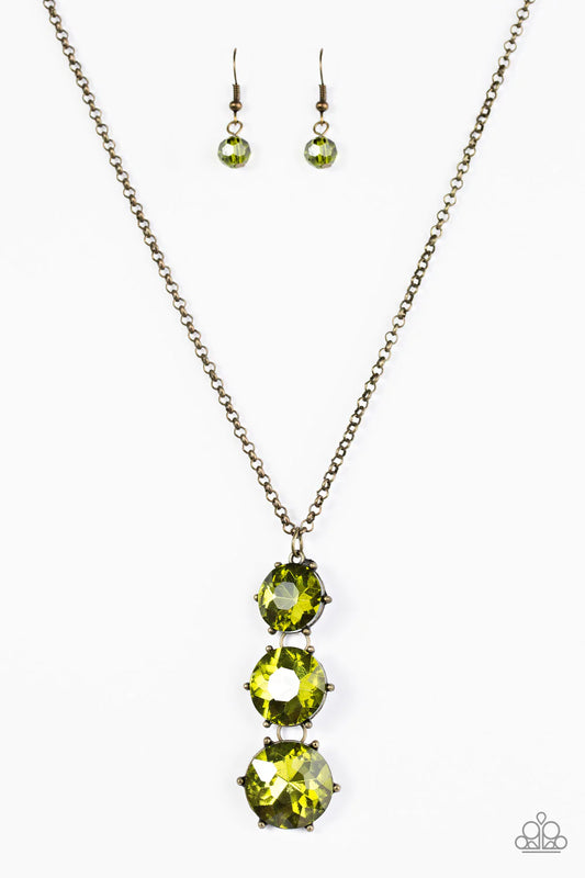 Paparazzi Necklace ~ I Solemnly Swear To Sparkle - Green