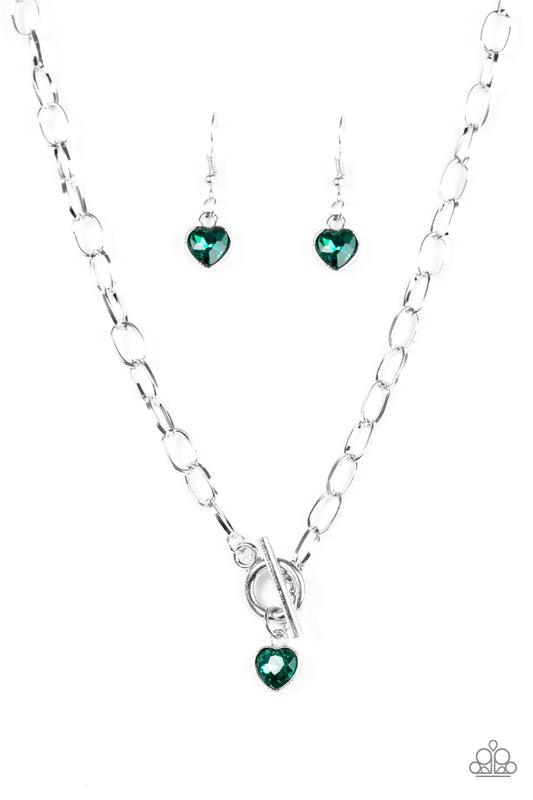 Paparazzi Necklace ~ Let Your Heart Shine - Green