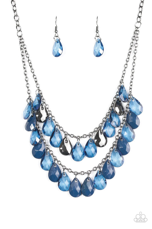 Paparazzi Necklace ~ Storm Warning - Blue