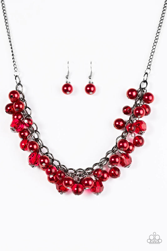 Paparazzi Necklace ~ Time To RUNWAY - Red