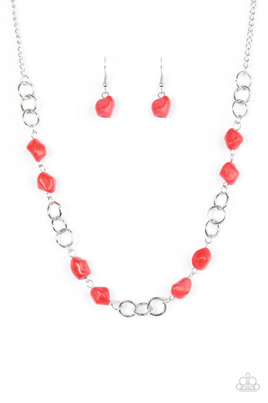 Paparazzi Necklace ~ Bedrock Bounty - Red