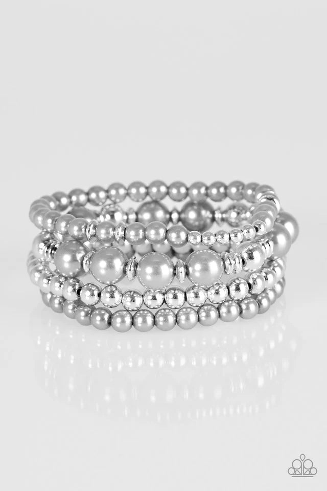 Pulsera Paparazzi ~ Fiesta como Gatsby - Plata