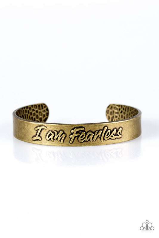 Paparazzi Bracelet ~ I Am Fearless - Brass