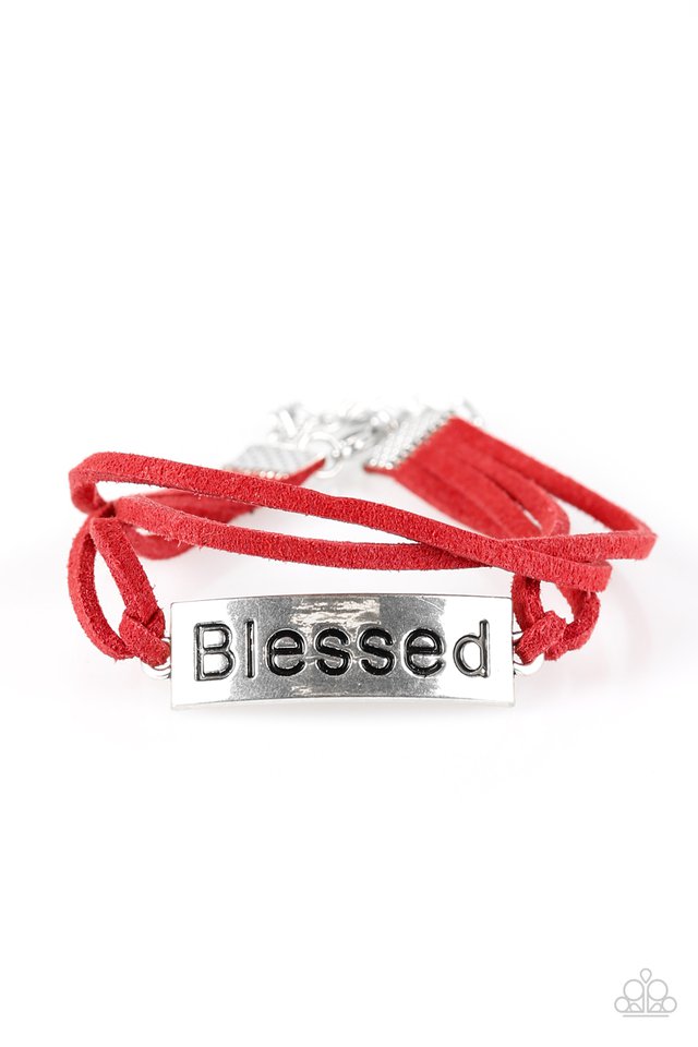 Pulsera Paparazzi ~ Sentirse bendecido - Rojo