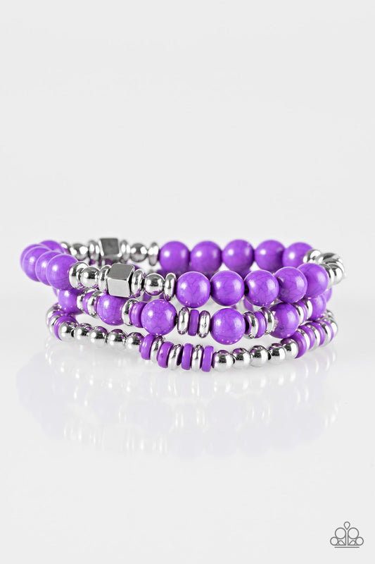 Paparazzi Bracelet ~ Bermuda Beauty - Purple