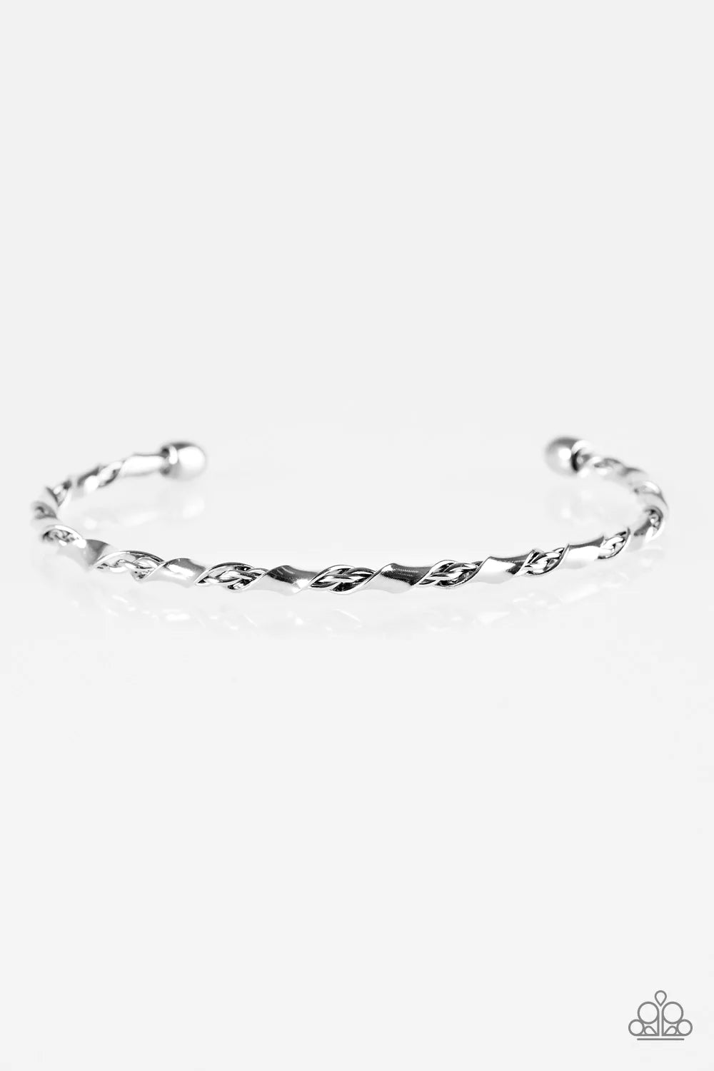 Paparazzi Bracelet ~ Twisted Fate - Silver