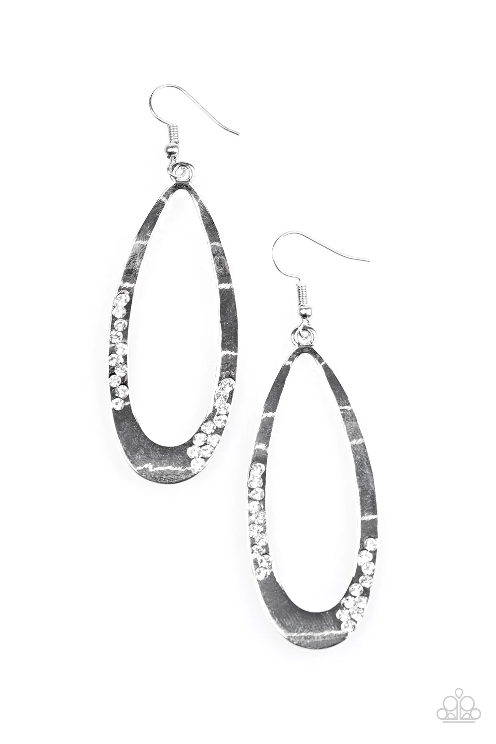 Paparazzi Earring Sparkling Since Birth White Paparazzi Jewelry