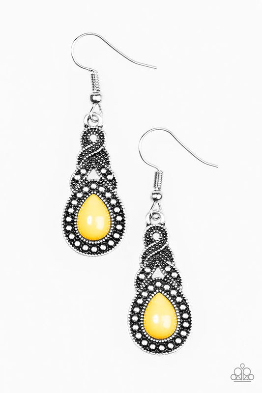 Paparazzi Earring ~ Looking Suave - Yellow