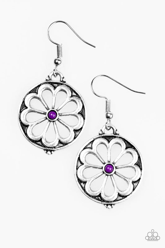 Paparazzi Earring ~ Common Daisy - Purple