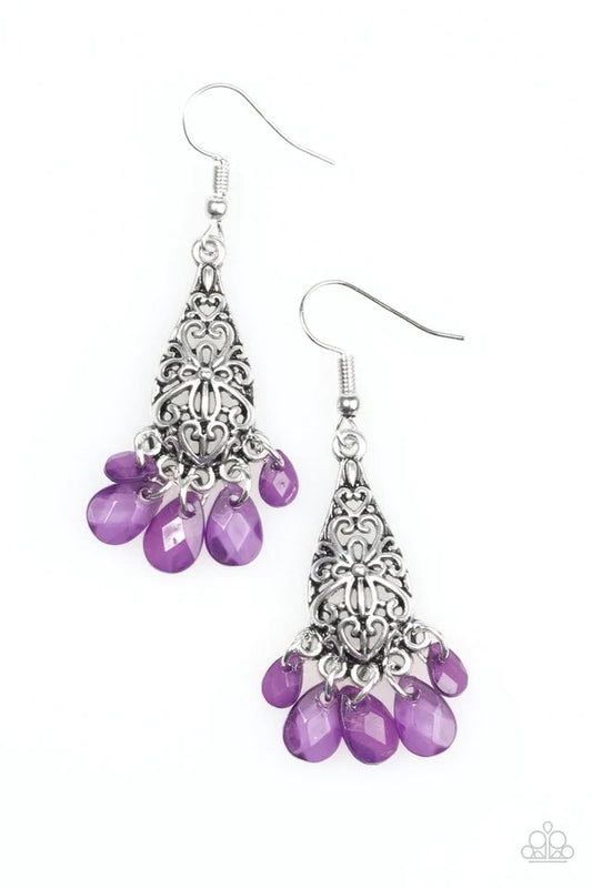 Paparazzi Earring ~ Geisha Glam - Purple