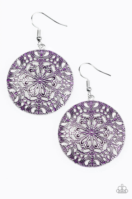Paparazzi Earring ~ Tranquil Travels - Purple