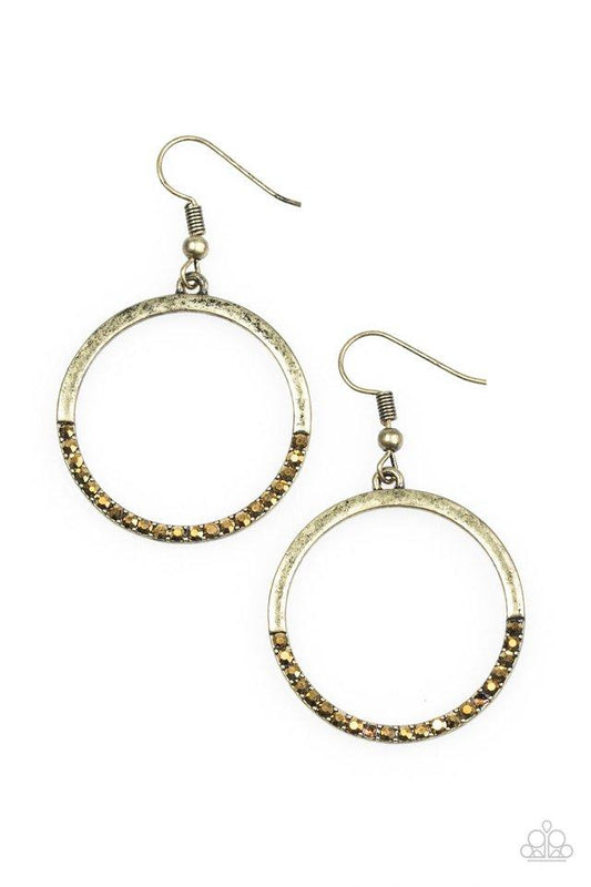 Paparazzi Earring ~ Sip, Sip, Hooray! - Brass