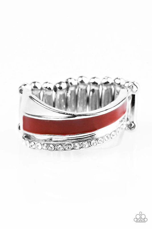 Paparazzi Ring ~ Wrapped In Radiance - Red