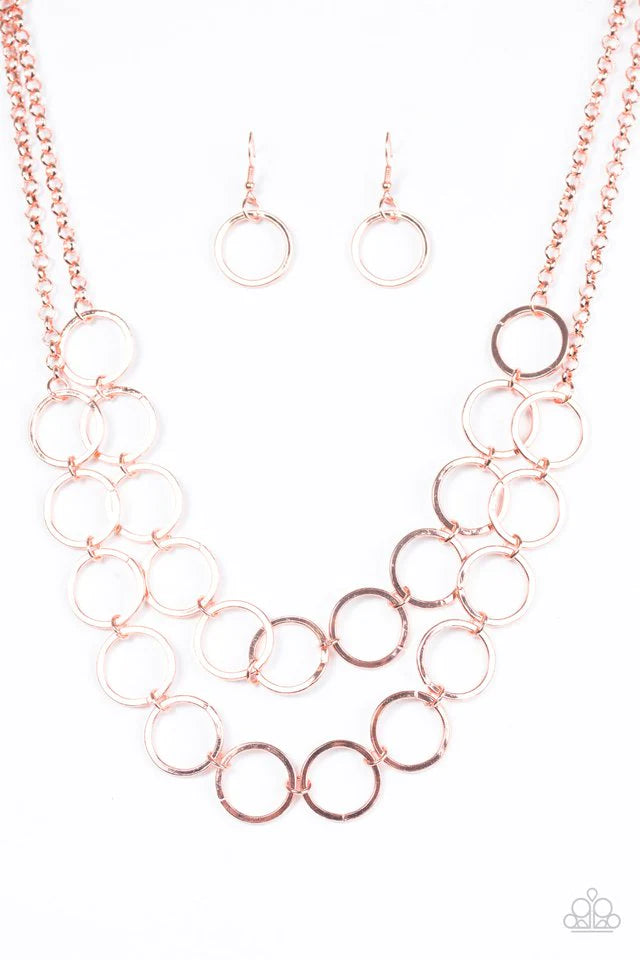 Paparazzi Necklace ~ BLING The Alarm - Copper