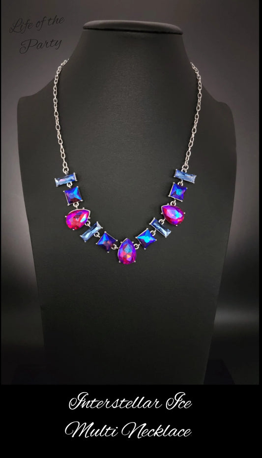 Paparazzi Necklace ~ Interstellar Ice - Pink