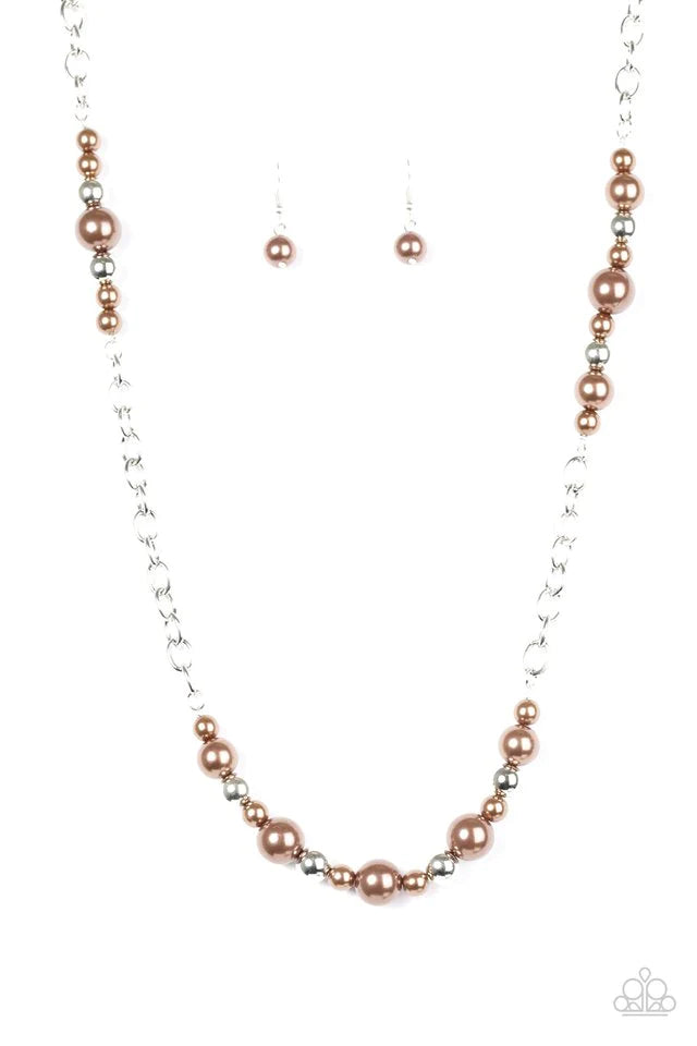 Paparazzi Necklace ~ Lady Boss - Brown