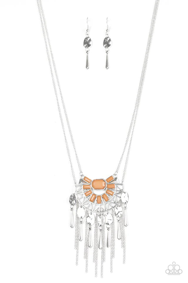 Collar Paparazzi ~ Cacique tribal - Marrón