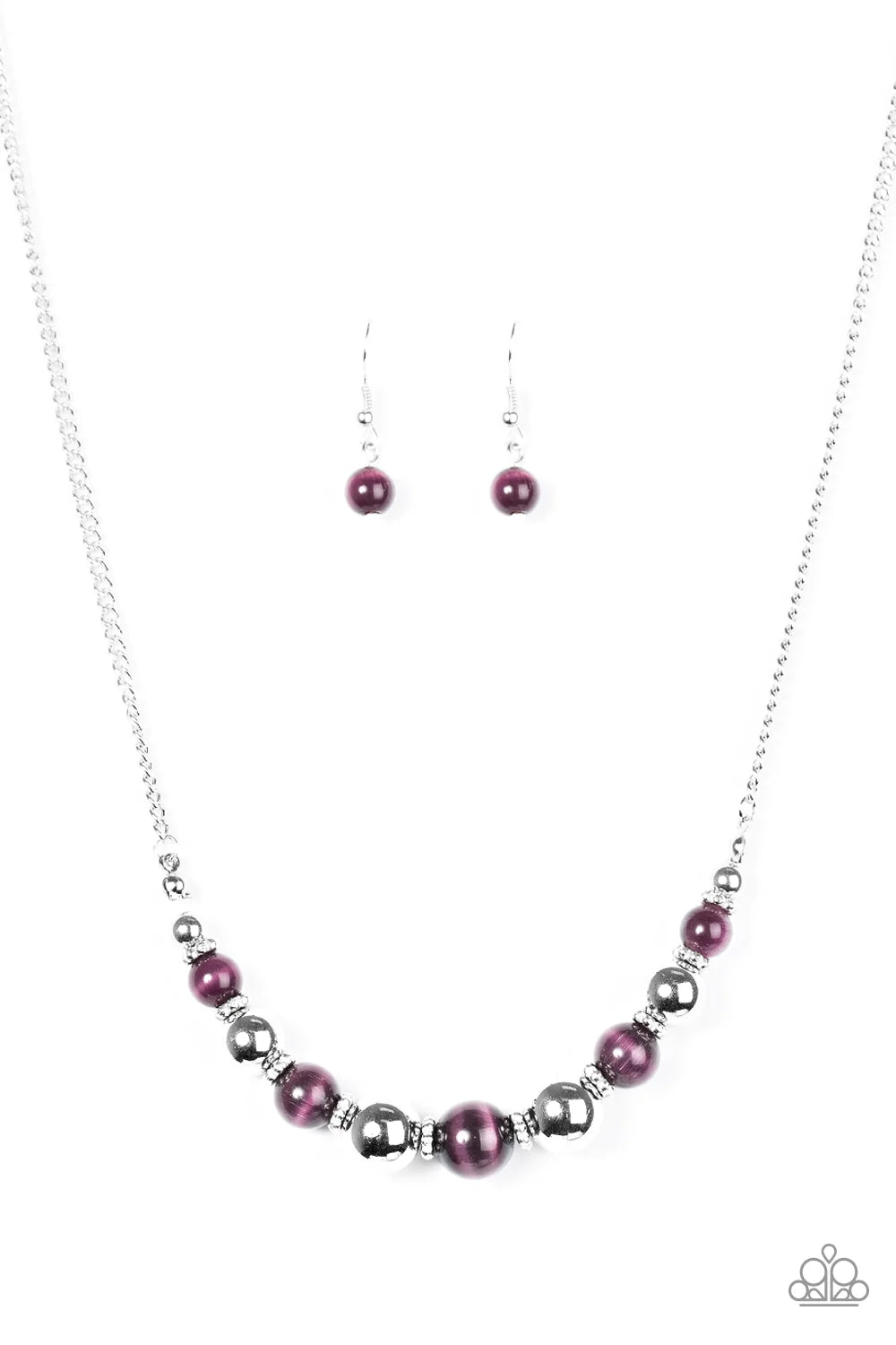 Paparazzi Necklace ~ Upper GLASS - Purple