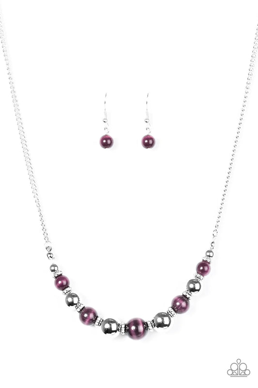 Paparazzi Necklace ~ Upper GLASS - Purple