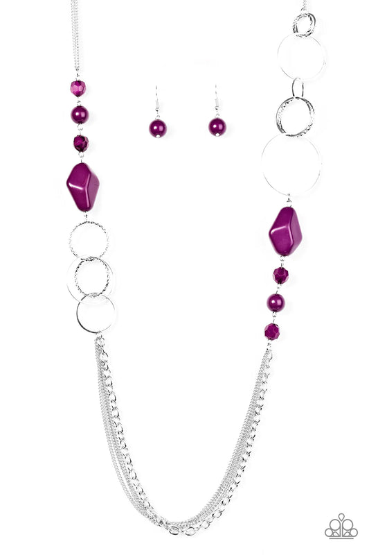 Paparazzi Necklace ~ Wonderfully Colorful - Purple