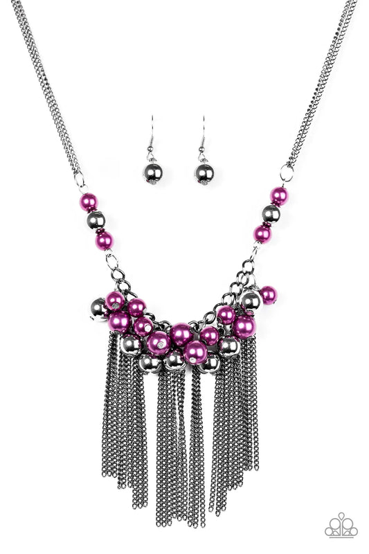 Paparazzi Necklace ~ Modern Mechanics - Purple