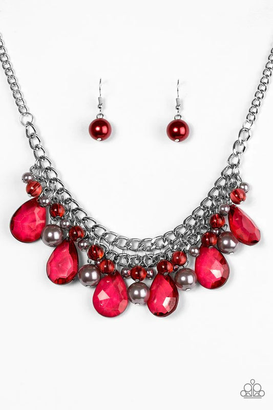 Paparazzi Necklace ~ Twinkly Typhoon - Red