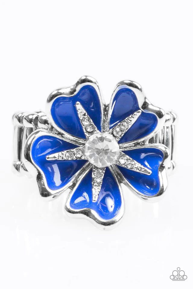 Anillo Paparazzi ~ Lirio Rayo de Sol - Azul